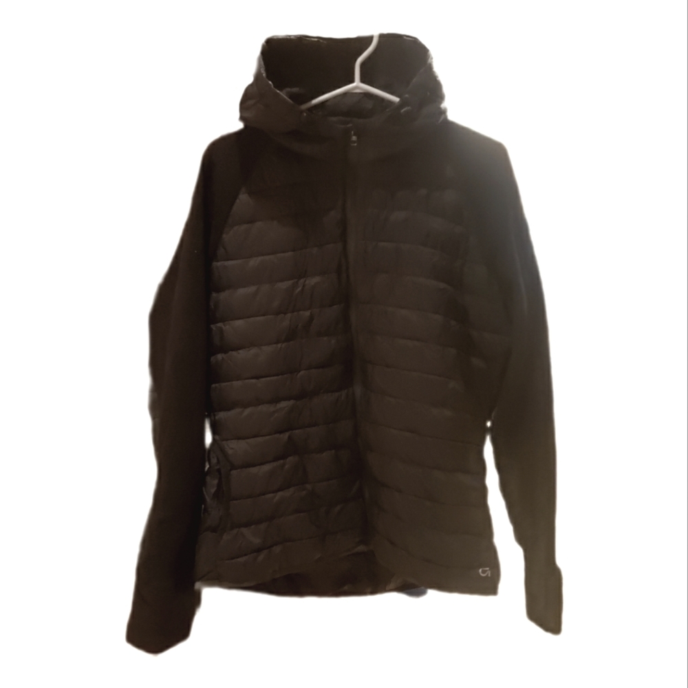 Gap Quilted (Puffer) Outdoor Hooded Fleece Jacket w Primaloft. Black Soft XL